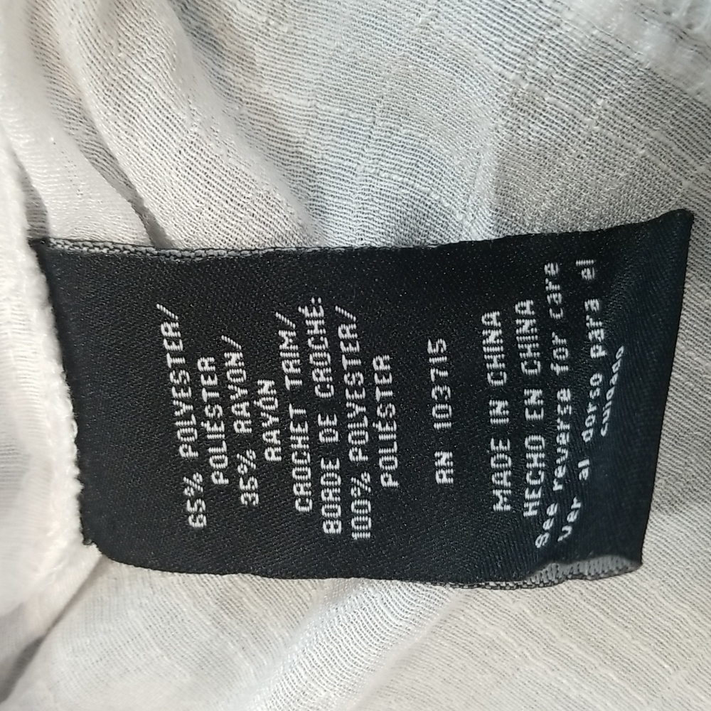 Zac & Rachel Square Neckline Short Sleeves White Top. Size PL - Picture 12 of 12